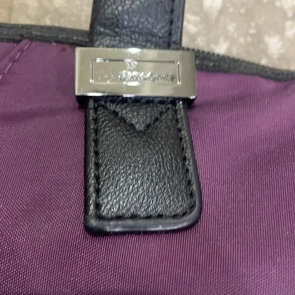 Samsonite Jordyn Laptop Tote Bag‎ Briefcase Purple Black Padded Laptop Pocket - Picture 2 of 15